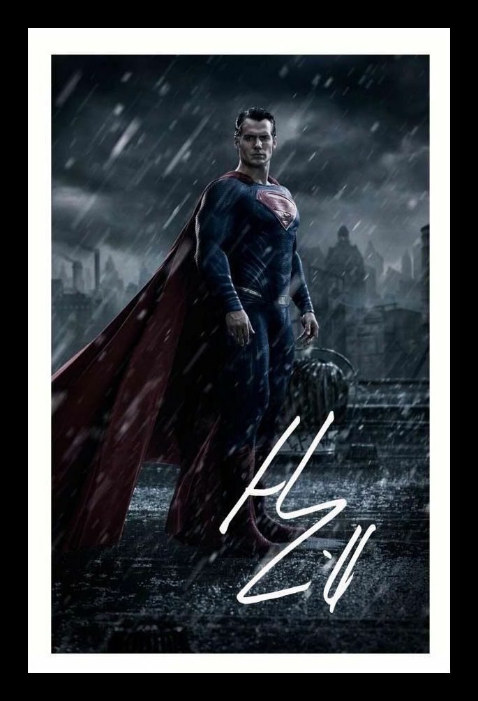 Henry Cavill - Superman Autograph Signed & Framed Photo Poster painting