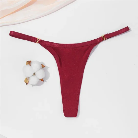 Curesgood Women Thongs Seamless Underpants Panties Sexy V-Waist Sport Thongs Low Rise Breathable G-string Women Ultra-thin Thong Underwear