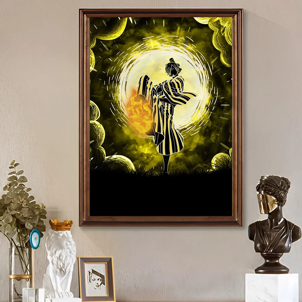 Diamond Painting - Full Round Drill - Anime Silhouette(Canvas|30*40cm)