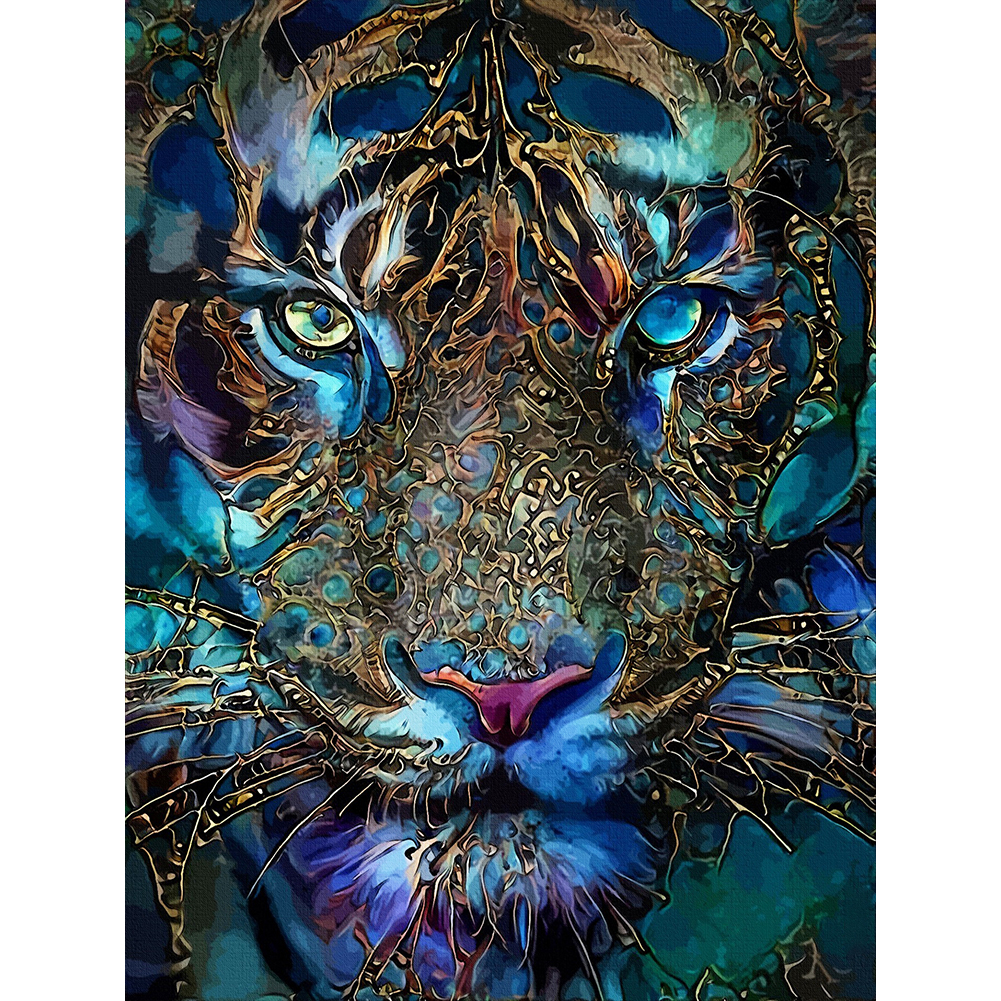 

Psychedelic Tiger - Round Drill Diamond Painting - 30*40CM, 501 Original