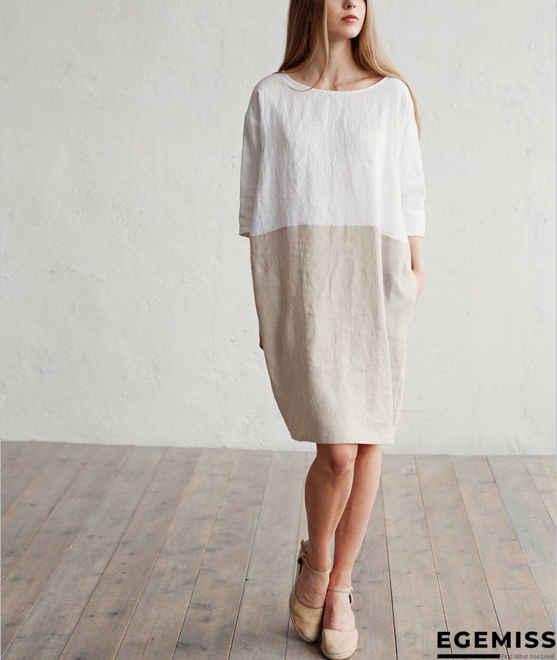 Casual Color Patchwork Tunic | EGEMISS