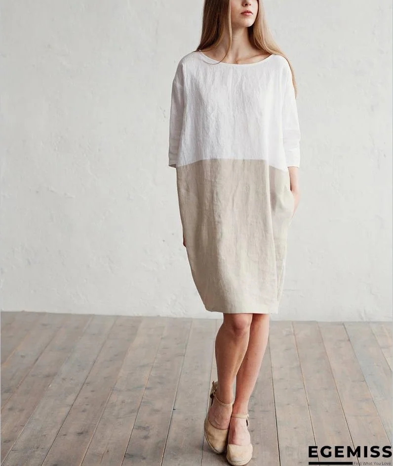 Casual Color Patchwork Tunic | EGEMISS