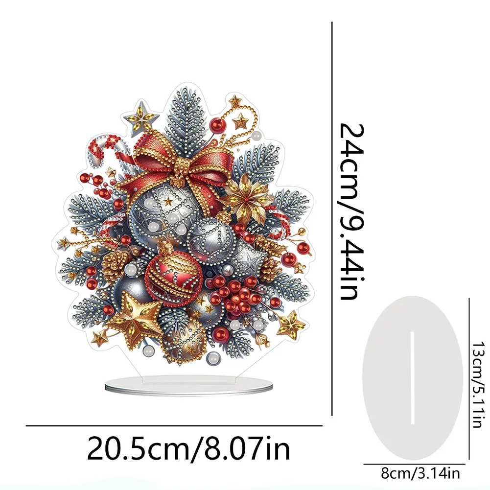 DIY Christmas Flower Acrylic Special Shaped Decor Desktop Diamond Art Kits for Home