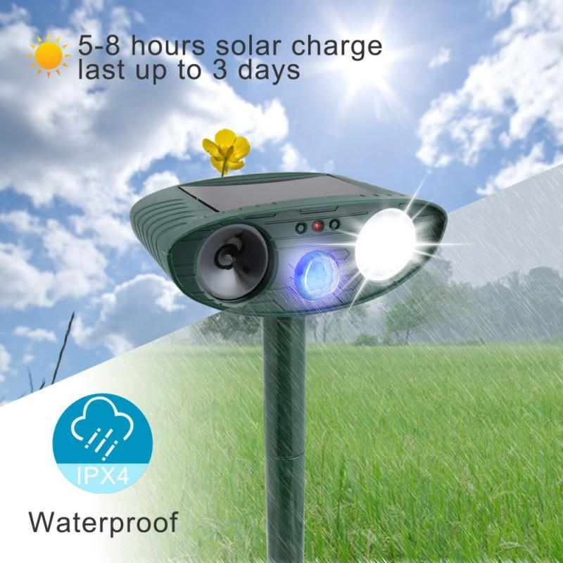 Ultrasonic Chipmunk Repeller - Solar Powered - Get Rid of Chipmunks in