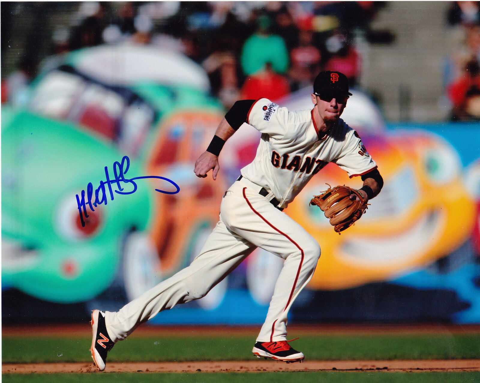 MATTY DUFFY SAN FRANCISCO GIANTS ACTION SIGNED 8x10