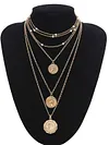 Retro Portrait Embossed Multilayer Necklace