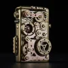 New Creative Pure Copper Torrance Kerosene Lighter Personalized Mechanical Steampunk Lighter Gear Linkage Cool Men's Gift Tool