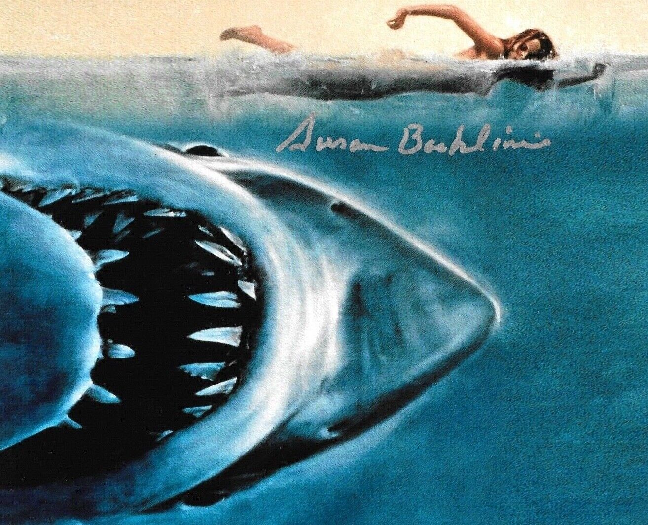 * SUSAN BACKLINIE * signed 8x10 Photo Poster painting * JAWS CRISSIE * PROOF * COA * 15