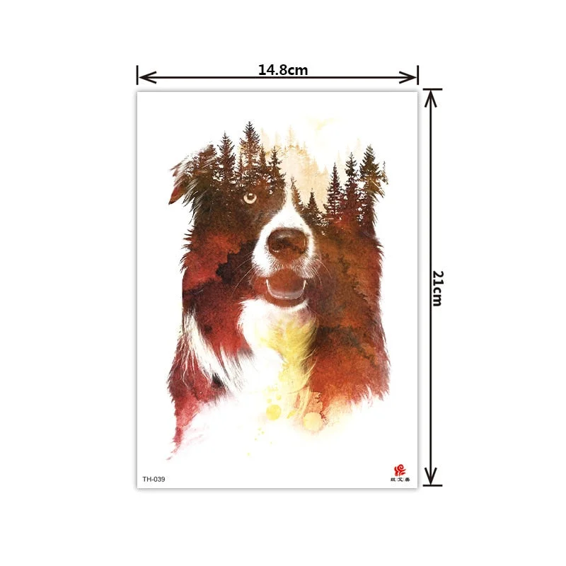 New style tattoo stickers anti-real big picture waterproof sweat flower arm tattoo stickers sika deer parrot tattoo stickers