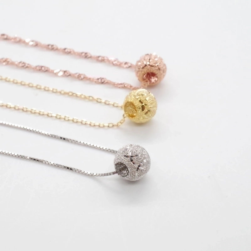 925 Sterling Silver Plating Round Pendant Necklace