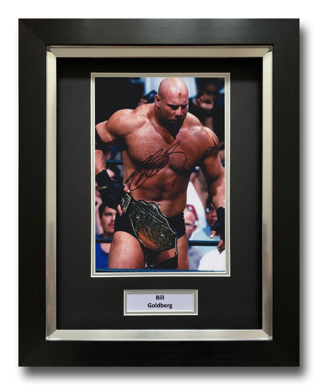 BILL GOLDBERG HAND SIGNED FRAMED Photo Poster painting DISPLAY WRESTLING AUTOGRAPH