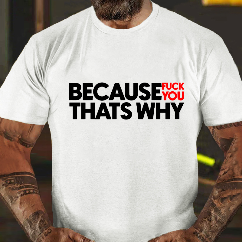 Because F**k You Thats Why T-Shirt ctolen