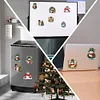 6Pcs Diamond Painting Acrylic Christmas Snowman Fridge Stickers