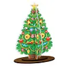 3D Double Sided Drills Diamond Painting Xmas Tree DIY Special Shaped Desk Ornament Kits