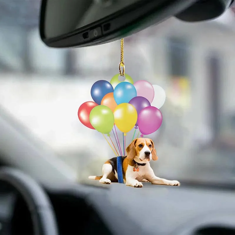 VigorDaily Beagle Fly With Bubbles Car Hanging Ornament BC092