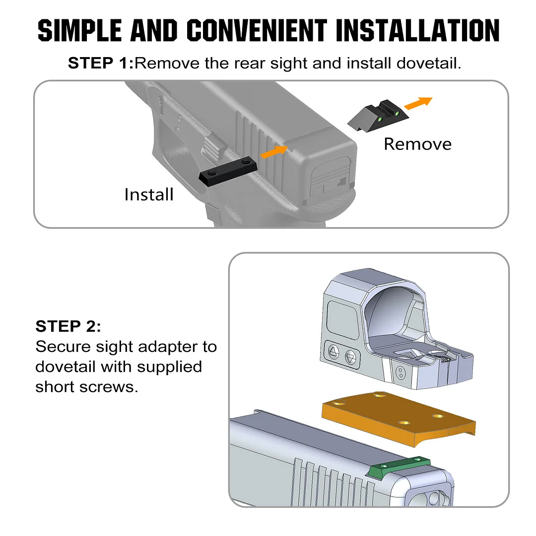 ohhunt® Red Dot Mount for GLock Non MOS Mounting Plate fit 407K 507K EPS