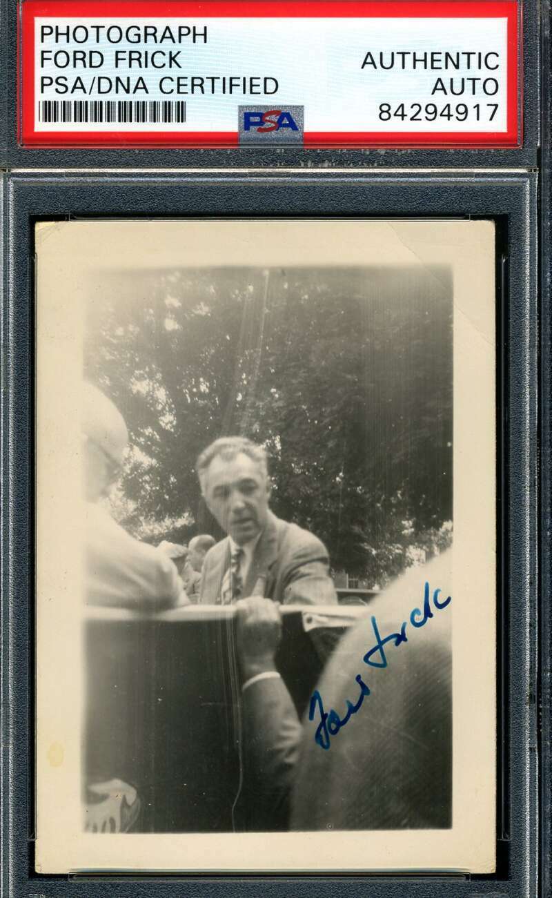 Ford Frick PSA DNA Coa Hand Signed Vintage Original 1950`s Photo Poster painting Autograph