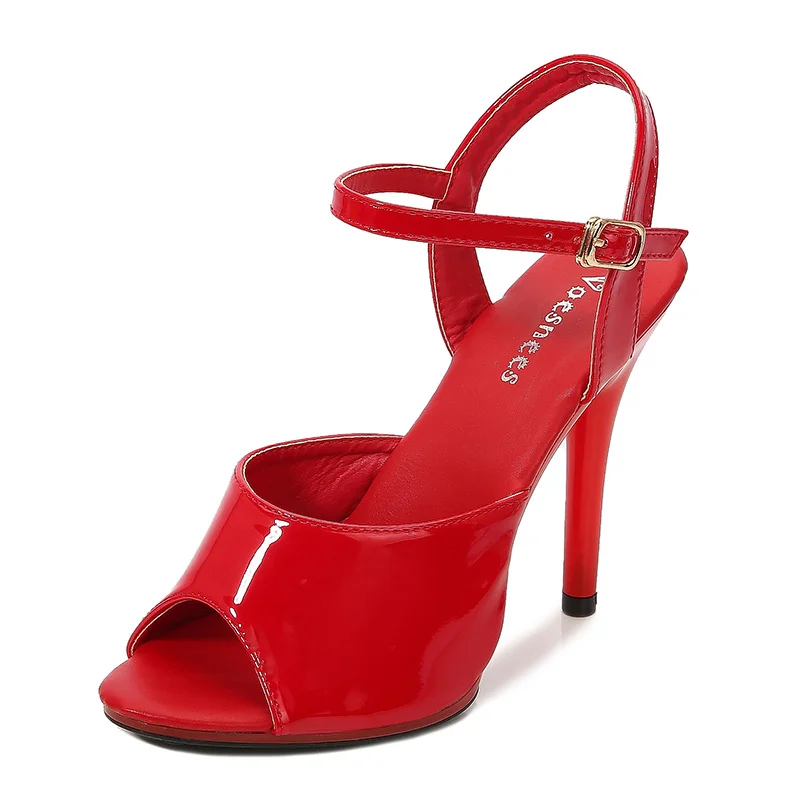 Zingj Zingj Sexy Super Heels 11CM High Nightights Clear Sandals Sex Shoes Plus Size Shoes
