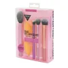 Makeup Brushes Set Cheek Color Brush Soft 4 Brush & 2 Sponges Puff Makeup Tools