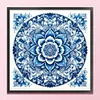 Blue And White Porcelain-Mandala-14CT Stamped Cross Stitch 40*40cm/15.75*15.75in