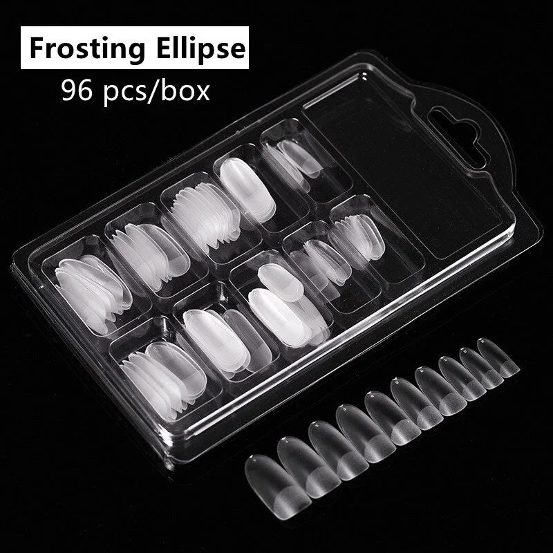 Full/Half Cover Fake Nail Artificial Press on Long Ballerina Clear/Natural/white False Nails Coffin Nails Art Tips Manicure Tool-Nail Inspo