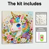 DIY Pearl Painting Unicorn for Home Decor with Frame(25x25cm)