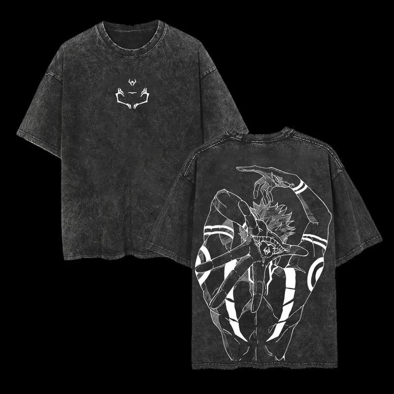 Ryomen Sukuna Jujutsu Kaisen Anime Oversize Washed T-Shirt
