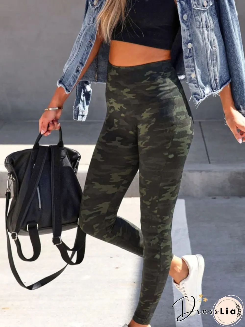 Casual Camo Printed Leggings Pants