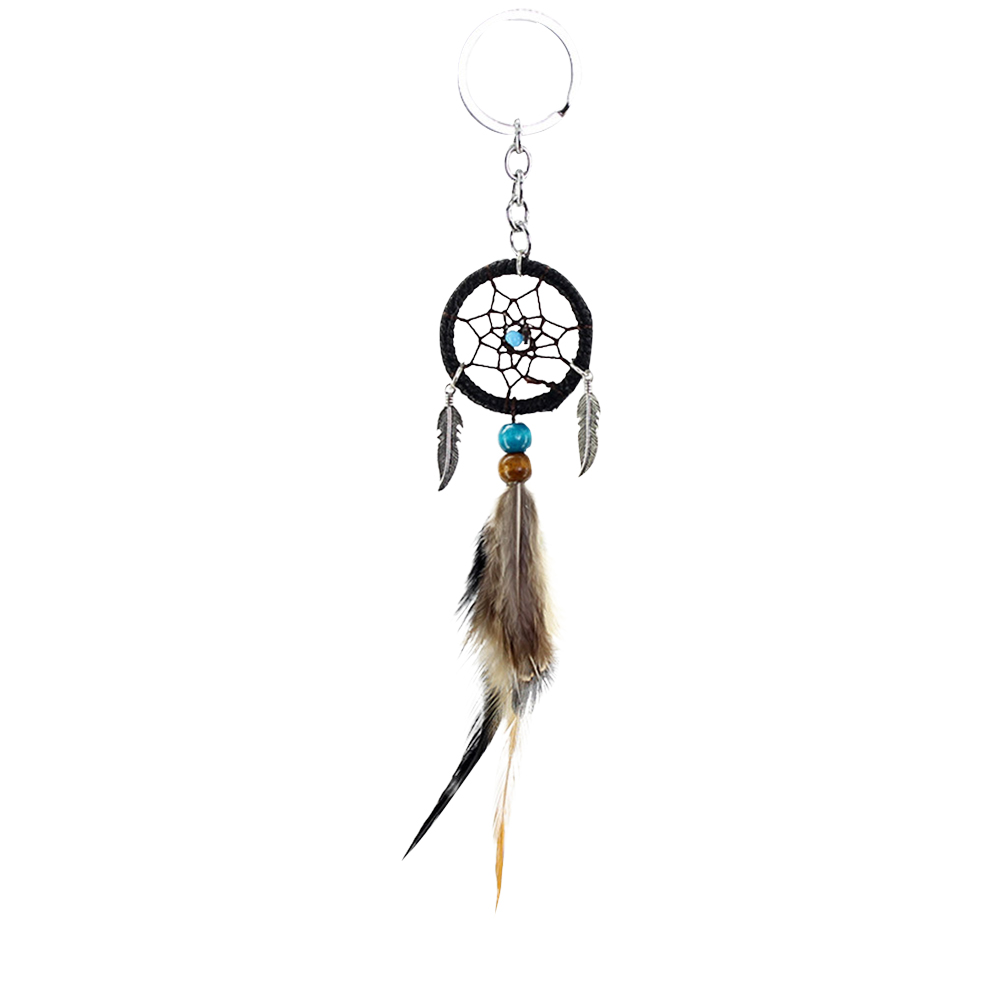 

Mini Dreamcatcher Car Pendant Windbell Feather Decoration Keyring Adornment, 501 Original