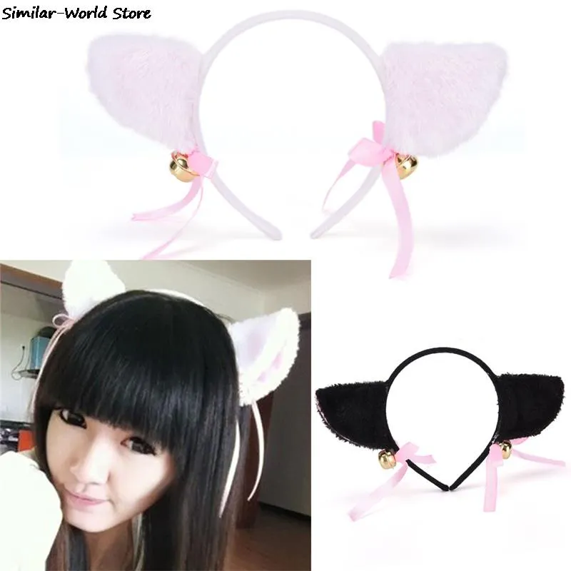 1 Pcs Lovely Night Party Club Bar Decorate Headbands Plush Cat Fox Fur Ear Hairband Girls Anime Cosplay Costume Cat Ear Hairwear