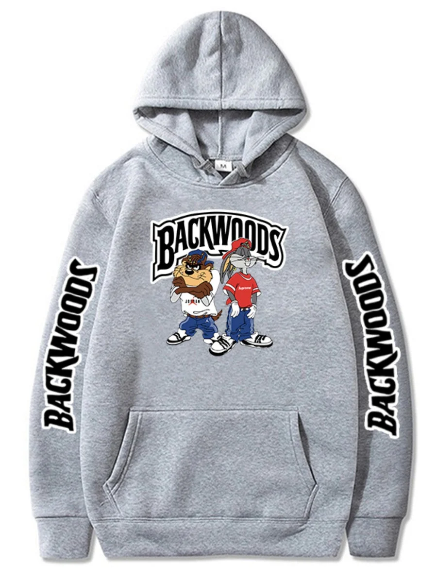 Unisex Backwoods Hoodie Cute Bugs Bunny Characters Pullover Hoodie