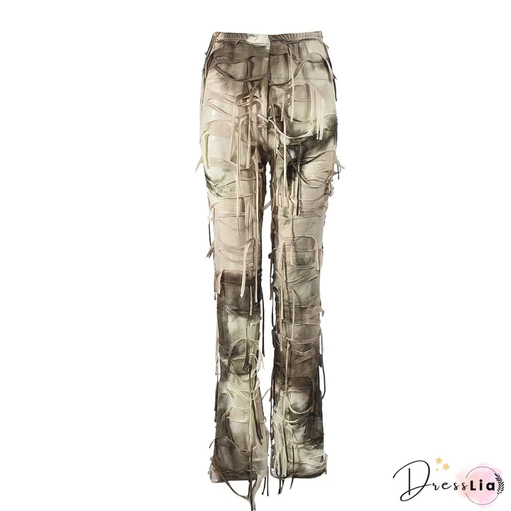 Fringed Casual Pants