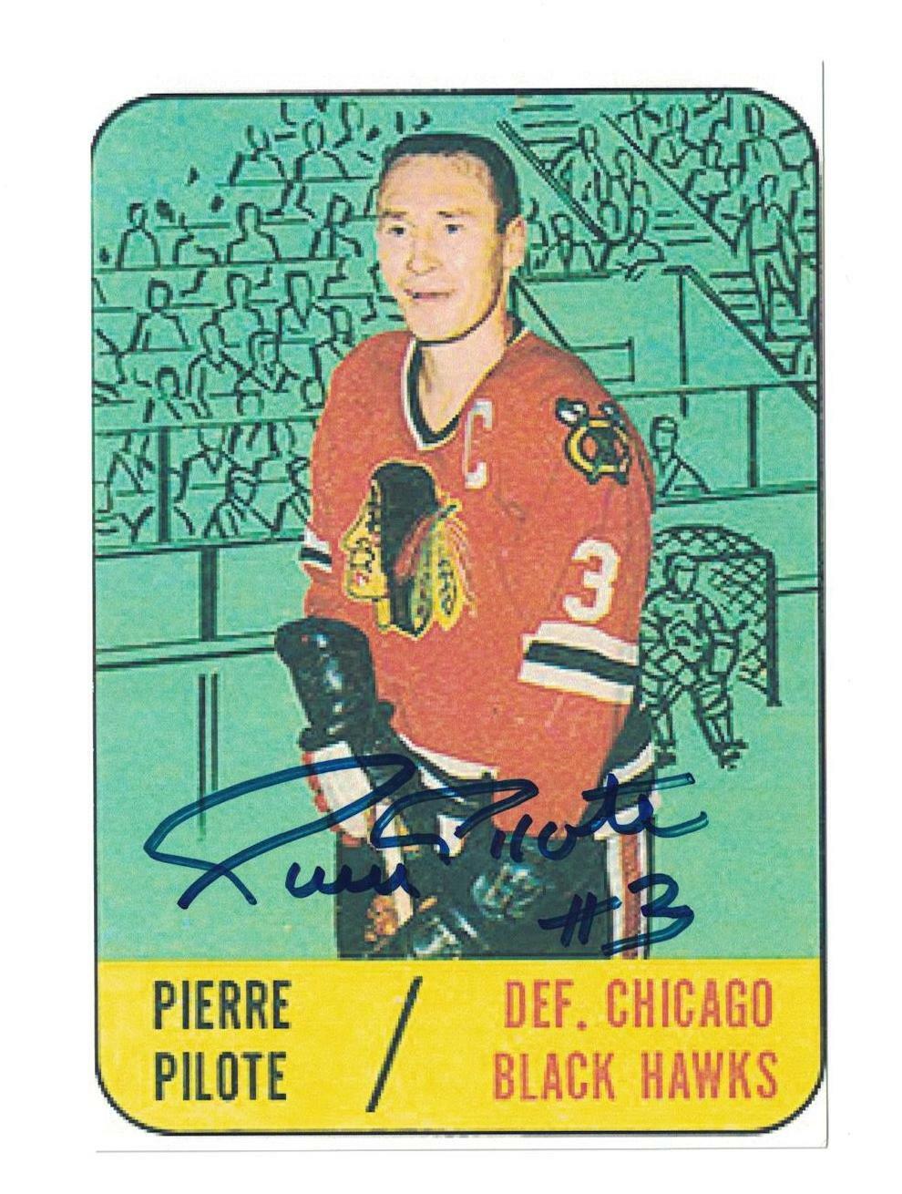 Pierre Pilote Signed Autographed 4x6 Photo Poster painting Chicago Blackhawks A