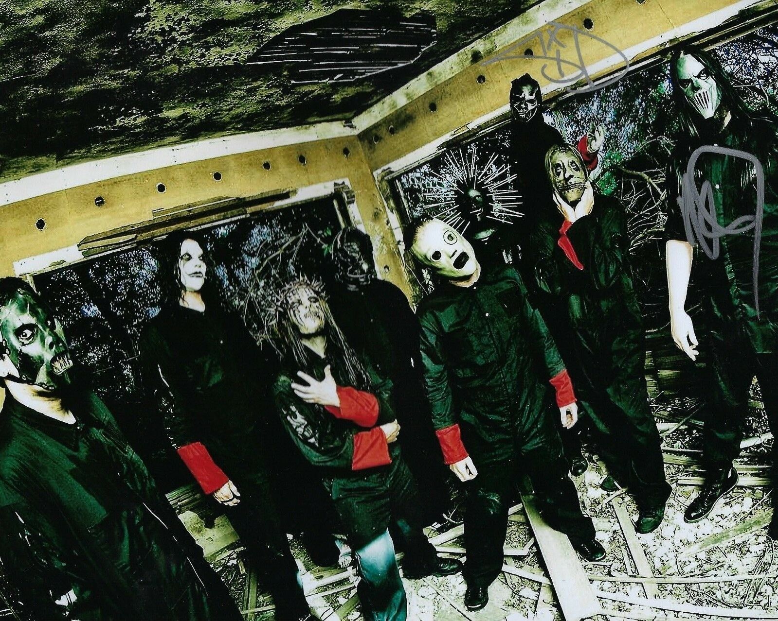 GFA Sid Wilson & Mick Thomson * SLIPKNOT * Band Signed 8x10 Photo Poster painting PROOF S5 COA