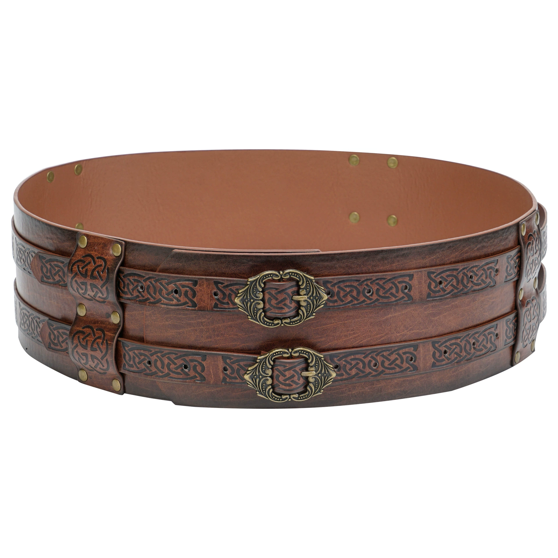 Scandinavian Viking Style Embossed Wide Belt