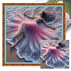 (Multi-Style) Beach Dress Girl-11CT Stamped Cross Stitch 45*45cm/17.72*17.72in