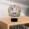 (US Only)Acrylic Double Sided Bunny Diamond Painting LED Night Light for Easter Decor