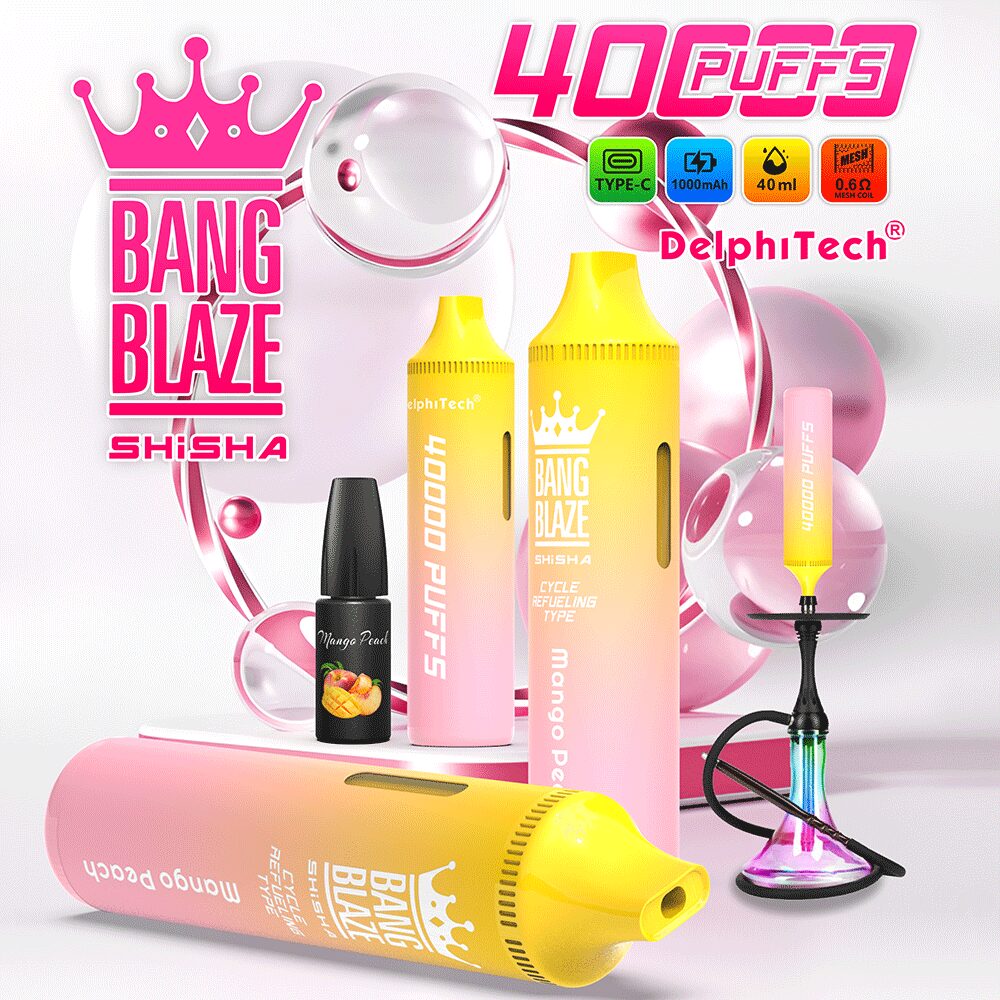 Bang Blaze 40k 40000 Puffs 2% 5% Nicotine Riginal Refillable Oil Vape(Box of 3) mysite fumotvapeshop