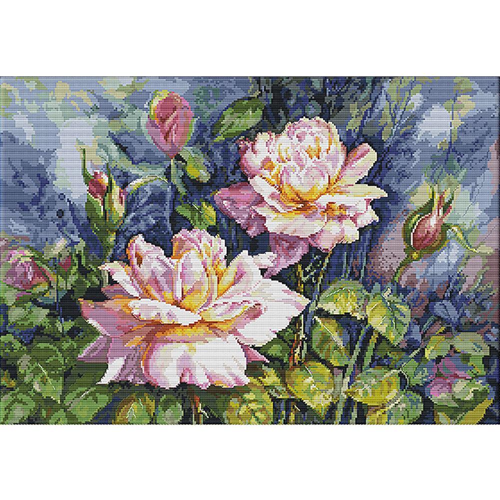 

Vintage roses - 14CT Stamped Cross Stitch - 59*44cm, 501 Original
