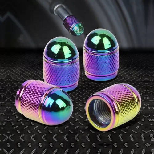 Dronehint 4X Aluminum Bullet Style Car Tire Rim Valve Wheel Air Stem Caps Covers Car Parts (For: GMC) Parts