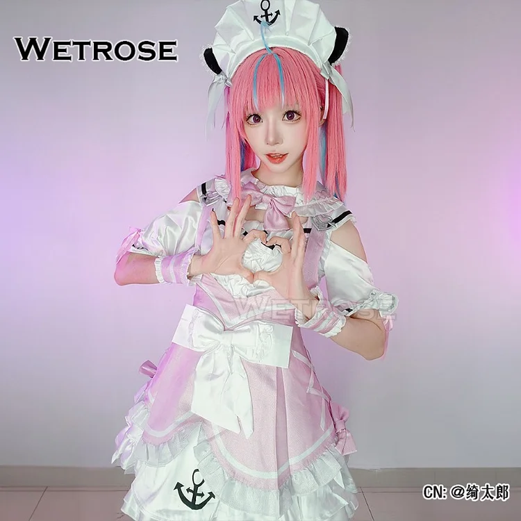 Wetrose】In Stock Minato Aqua 湊あくあ Hololive JP Vtuber 2024 New Outfit  Cosplay Costume Wig Full Set Halloween Christmas Coswear Cos Suit コスプレ衣装