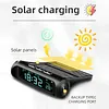 Solar/USB Car Dashboard Clock with Time/Date/Temperature Display Vehicle Electronic Clock for Car Truck Office Home and Outdoor Camping