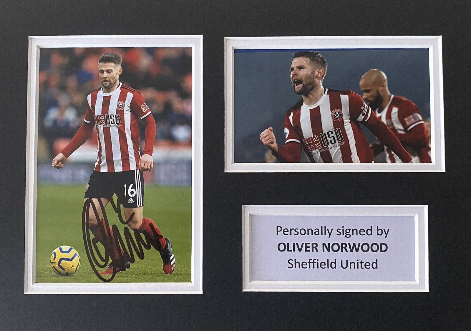 Oliver Norwood Hand Signed Sheffield United Photo Poster painting In A4 Mount Display 2