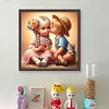 Boy Kissing Girl-11CT Stamped Cross Stitch 40*40cm