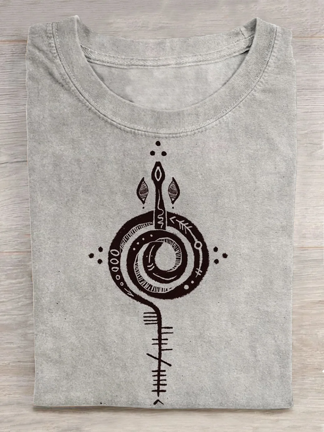Eagerlys Casual Abstract Art Print T-shirt Eagerlys