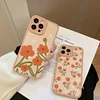 Vintage Spring Flower Matte Silicone iPhone 7-14 Cases