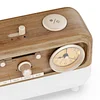 LINKPIN Retro Sleep Machine - Natural and White Noise, Sunrise Simulated Wake-up Light Alarm Clock, Bedside Night Light, Faux Wood Grain