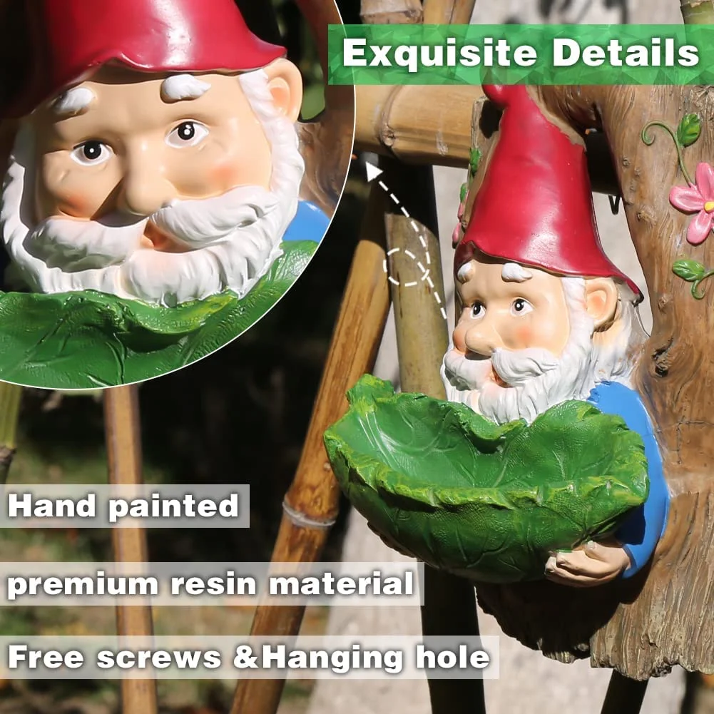10 inch- Garden Gnome Bird Feeders