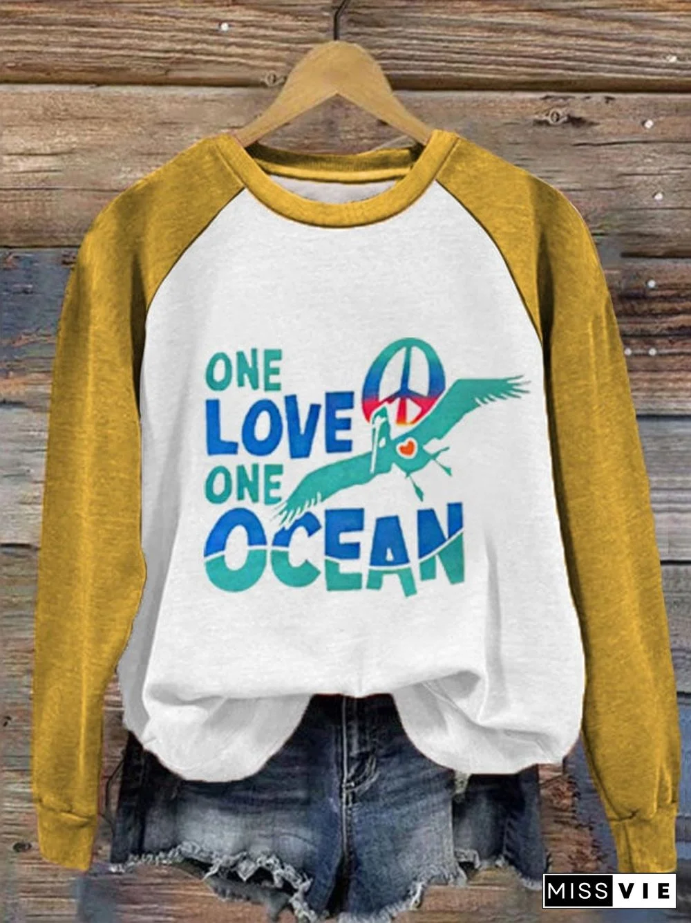 Women's Rip Jimmy One Love One Ocean Printed Sweatshirt