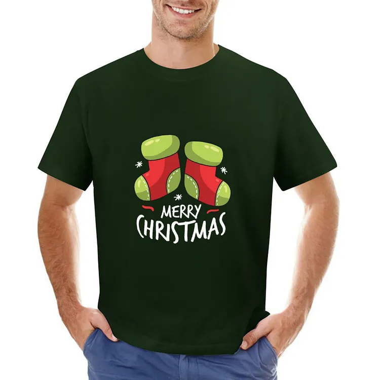Christmas Socks Designable Men's T-shirt	